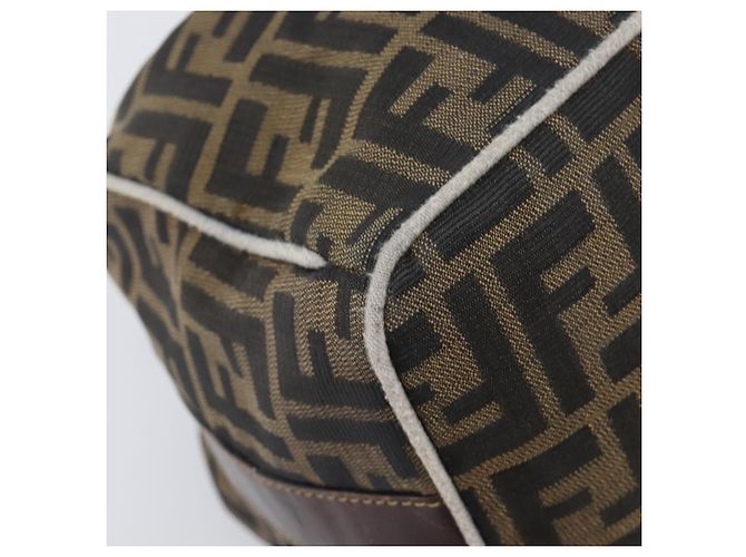 FENDI Zucca Canvas Vanity Handtasche Schwarz Braun Auth 198536 - Ansicht 15