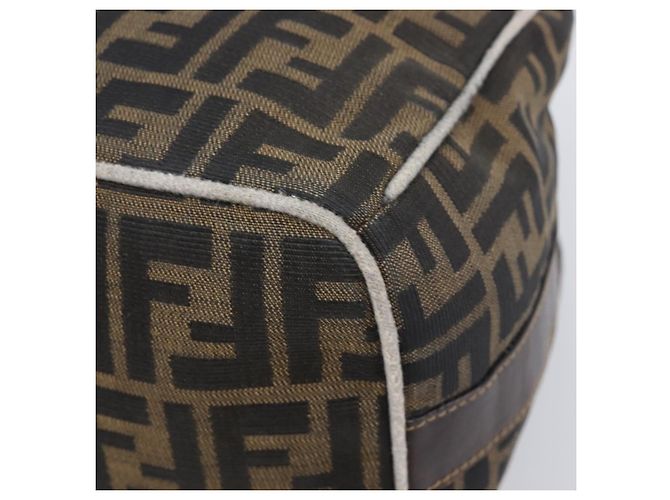 FENDI Zucca Canvas Vanity Handtasche Schwarz Braun Auth 198536 - Ansicht 16