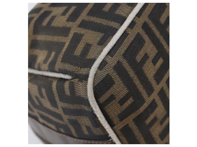 FENDI Zucca Canvas Vanity Handtasche Schwarz Braun Auth 198536 - Ansicht 17
