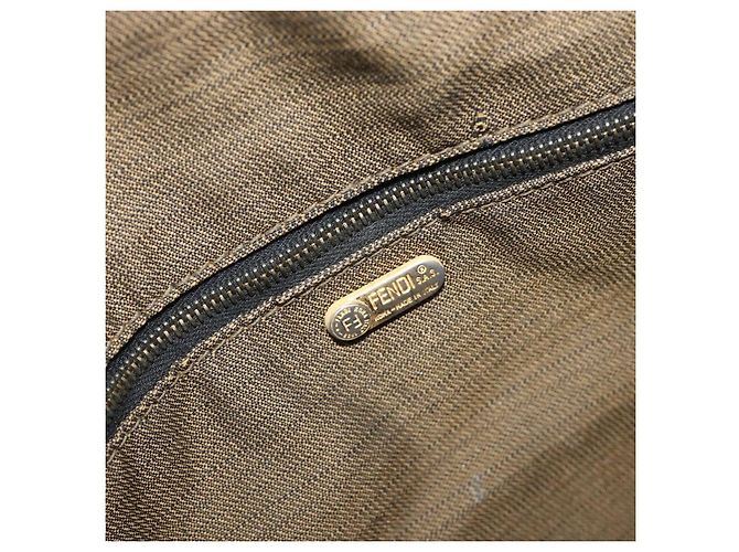 FENDI Zucca Canvas Vanity Handtasche Schwarz Braun Auth 198536 - Ansicht 20