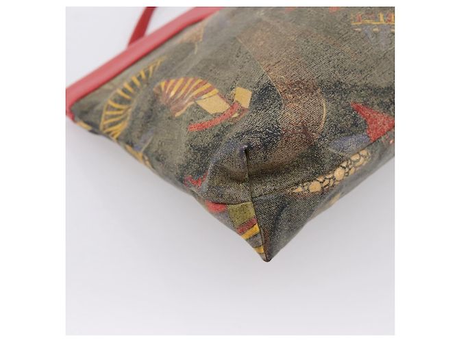 Salvatore Ferragamo Shoulder Bag Coated Canvas Multicolor Gold Auth 204442 Multiple colors Golden - view 16