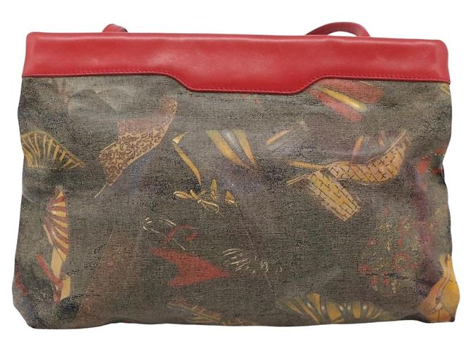 Salvatore Ferragamo Shoulder Bag Coated Canvas Multicolor Gold Auth 204442 Multiple colors Golden - view 2