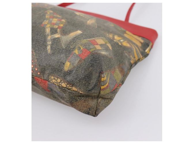 Salvatore Ferragamo Shoulder Bag Coated Canvas Multicolor Gold Auth 204442 Multiple colors Golden - view 9