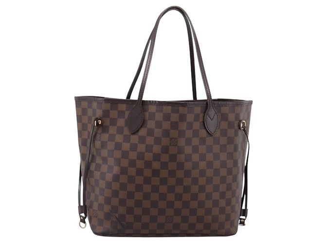 Borsa Tote LOUIS VUITTON Damier Ebene Neverfull MM N51105 LV Auth ka6219 - vista 13