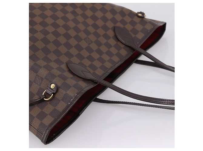 Borsa Tote LOUIS VUITTON Damier Ebene Neverfull MM N51105 LV Auth ka6219 - vista 14