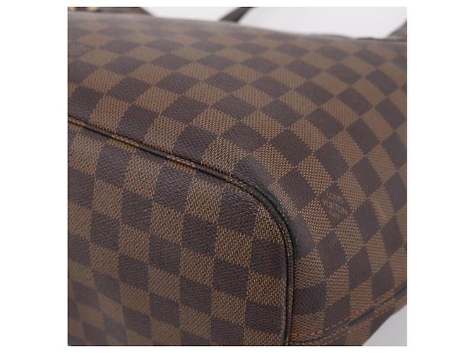Borsa Tote LOUIS VUITTON Damier Ebene Neverfull MM N51105 LV Auth ka6219 - vista 16