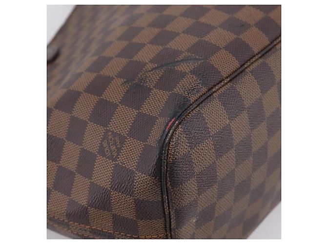 Borsa Tote LOUIS VUITTON Damier Ebene Neverfull MM N51105 LV Auth ka6219 - vista 17