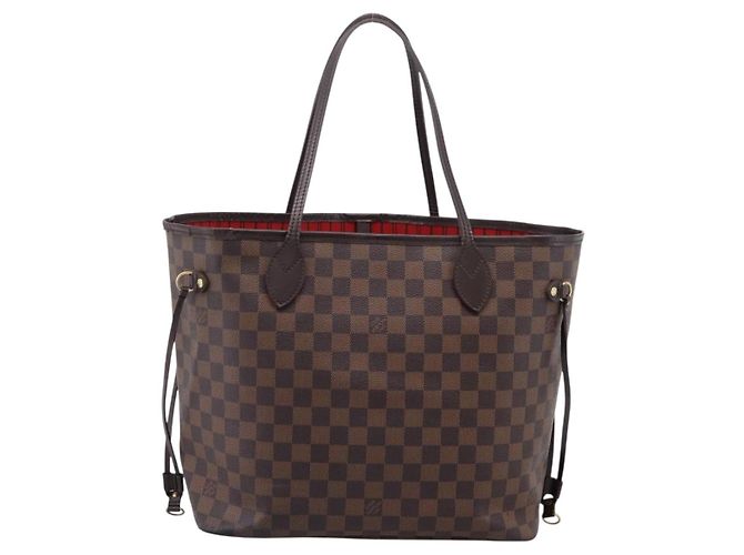 Borsa Tote LOUIS VUITTON Damier Ebene Neverfull MM N51105 LV Auth ka6219 - vista 2