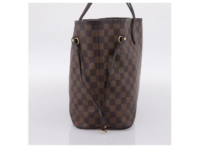 Borsa Tote LOUIS VUITTON Damier Ebene Neverfull MM N51105 LV Auth ka6219 - vista 3