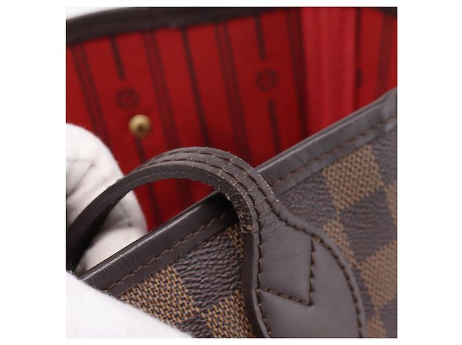 Borsa Tote LOUIS VUITTON Damier Ebene Neverfull MM N51105 LV Auth ka6219 - vista 7