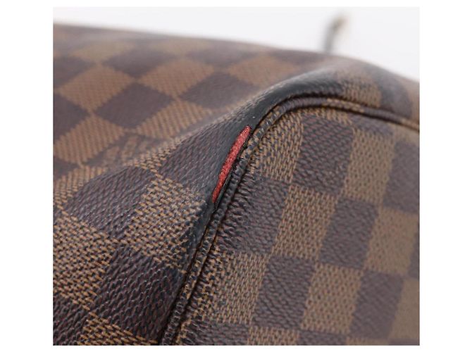 Borsa Tote LOUIS VUITTON Damier Ebene Neverfull MM N51105 LV Auth ka6219 - vista 9