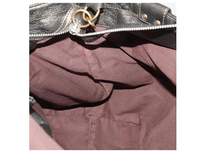 Chloé Chloe Tote Bag aus Leder Grau Goldfarben Auth BA15487 Braun - Ansicht 18