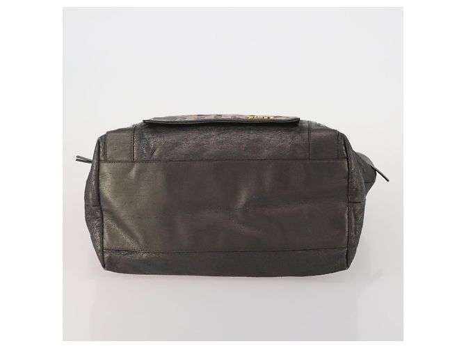 Chloé Chloe Tote Bag aus Leder Grau Goldfarben Auth BA15487 Braun - Ansicht 5