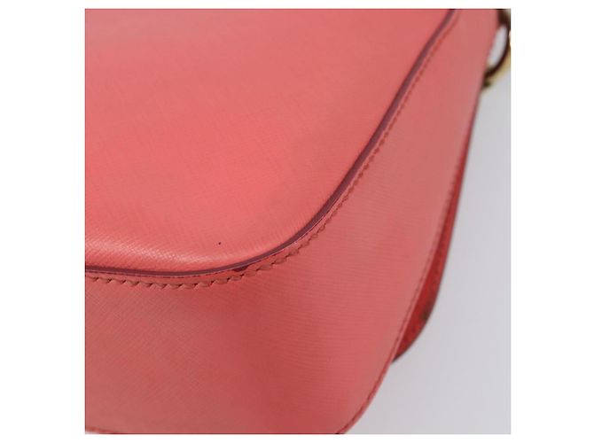 Borsa a tracolla Salvatore Ferragamo Gancini Chain in pelle Pink Gold Auth 204648A Rosa - vista 17