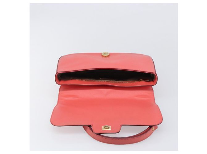 Borsa a tracolla Salvatore Ferragamo Gancini Chain in pelle Pink Gold Auth 204648A Rosa - vista 20
