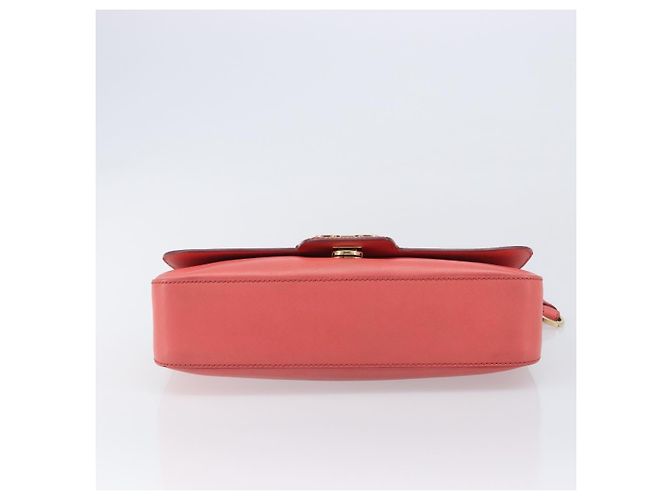 Borsa a tracolla Salvatore Ferragamo Gancini Chain in pelle Pink Gold Auth 204648A Rosa - vista 5