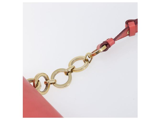 Borsa a tracolla Salvatore Ferragamo Gancini Chain in pelle Pink Gold Auth 204648A Rosa - vista 8