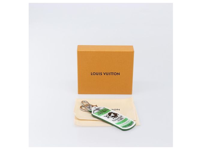 LOUIS VUITTON Monogram Porte Cle Paint Charm Leather Green MP3384 LV Auth 167611SAM Verde Monogramma - vista 12