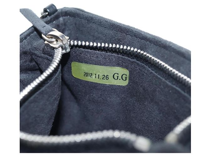 CHANEL Pochette épaule à chaîne en agneau noir argenté CC Auth 200770SAM - vue 10