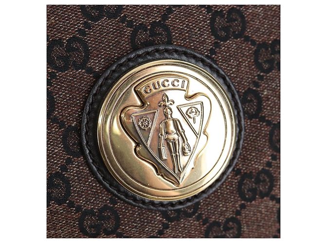 Borsa a mano GUCCI GG Canvas Outlet Brown Gold 286307 Auth 201176V Marrone D'oro - vista 17