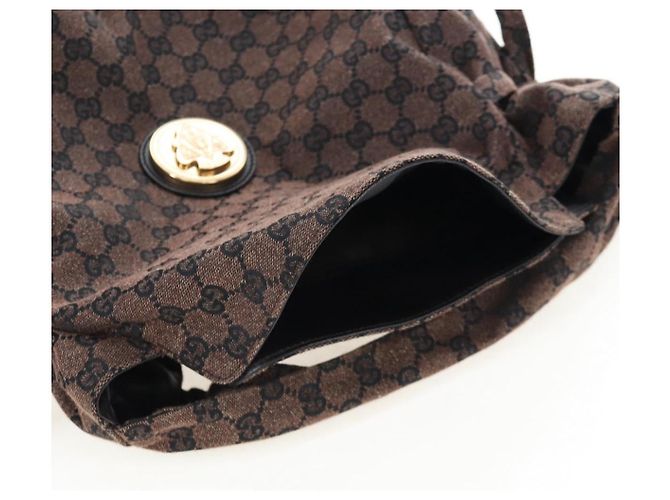Borsa a mano GUCCI GG Canvas Outlet Brown Gold 286307 Auth 201176V Marrone D'oro - vista 18