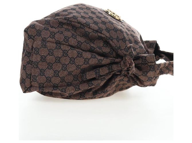 Borsa a mano GUCCI GG Canvas Outlet Brown Gold 286307 Auth 201176V Marrone D'oro - vista 4