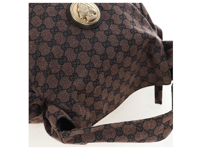 Borsa a mano GUCCI GG Canvas Outlet Brown Gold 286307 Auth 201176V Marrone D'oro - vista 6