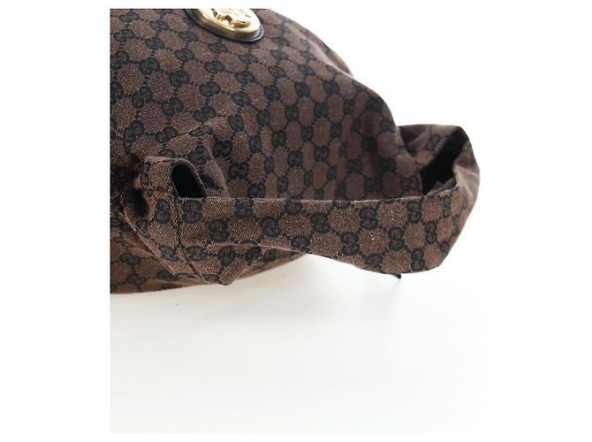 Borsa a mano GUCCI GG Canvas Outlet Brown Gold 286307 Auth 201176V Marrone D'oro - vista 7