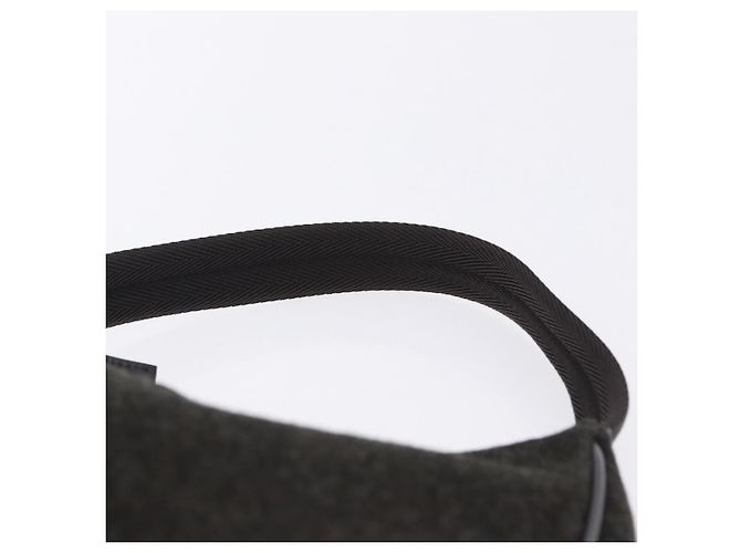 PRADA PRADA Sports Accessory Pouch Canvas Wool Black Auth 203830A - view 14