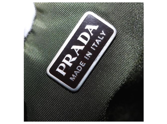 PRADA PRADA Sports Accessory Pouch Canvas Wool Black Auth 203830A - view 20