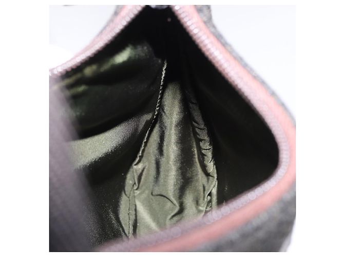 PRADA PRADA Sports Accessory Pouch Canvas Wool Black Auth 203830A - view 21