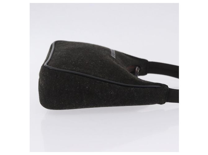 PRADA PRADA Sports Accessory Pouch Canvas Wool Black Auth 203830A - view 4