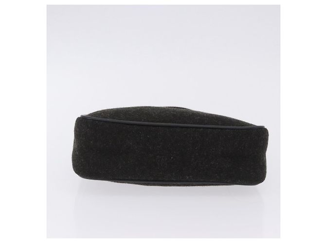 PRADA PRADA Sports Accessory Pouch Canvas Wool Black Auth 203830A - view 6