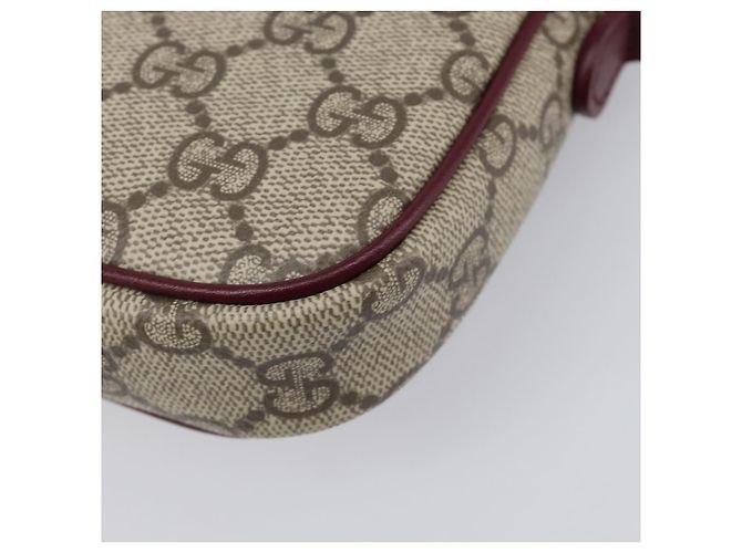 Borsa a tracolla GUCCI GG Supreme PVC Beige Gold 818764 Auth 200784M D'oro - vista 18