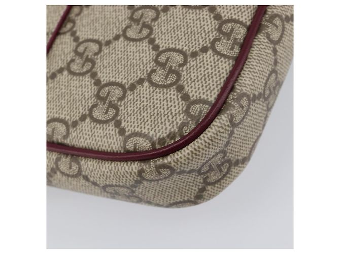 Borsa a tracolla GUCCI GG Supreme PVC Beige Gold 818764 Auth 200784M D'oro - vista 19