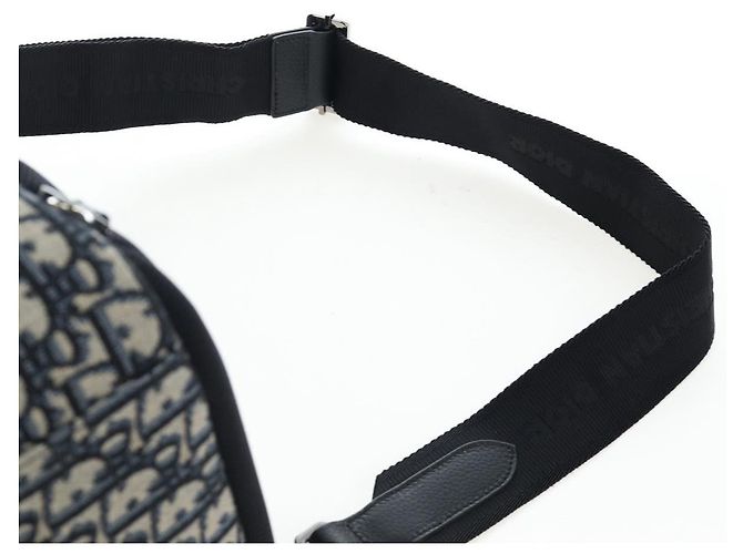 Zaino Christian Dior Trotter Canvas Jacquard Navy Silver Auth 203250SAM Argento Blu navy - vista 16