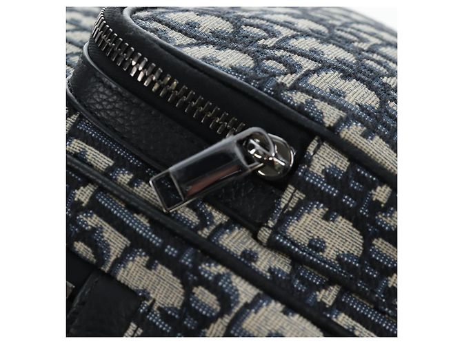 Zaino Christian Dior Trotter Canvas Jacquard Navy Silver Auth 203250SAM Argento Blu navy - vista 22