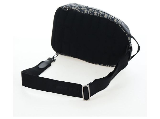 Zaino Christian Dior Trotter Canvas Jacquard Navy Silver Auth 203250SAM Argento Blu navy - vista 8