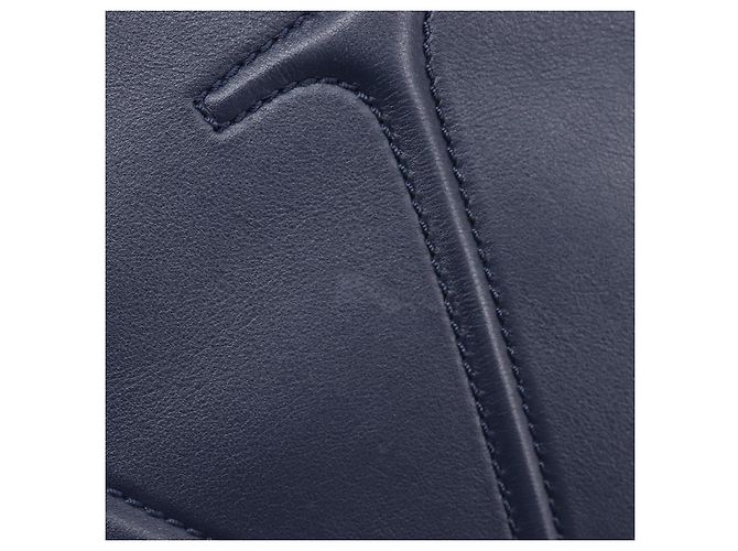 Borsa VALENTINO in pelle 2way Navy Gold Auth 202206V D'oro Blu navy - vista 10