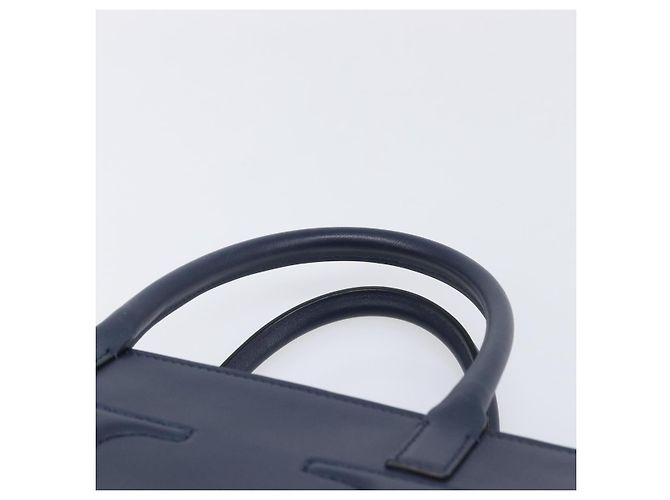Borsa VALENTINO in pelle 2way Navy Gold Auth 202206V D'oro Blu navy - vista 14