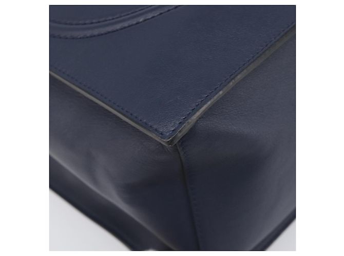 Borsa VALENTINO in pelle 2way Navy Gold Auth 202206V D'oro Blu navy - vista 17