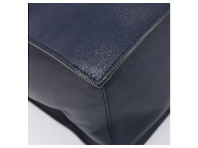 Borsa VALENTINO in pelle 2way Navy Gold Auth 202206V D'oro Blu navy - vista 19