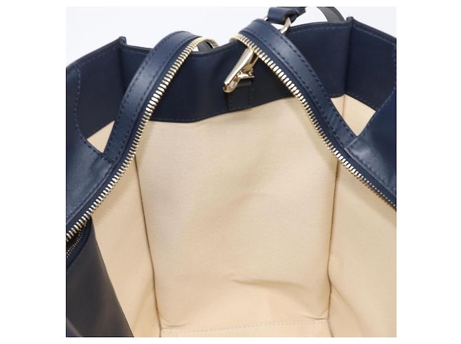 Borsa VALENTINO in pelle 2way Navy Gold Auth 202206V D'oro Blu navy - vista 24