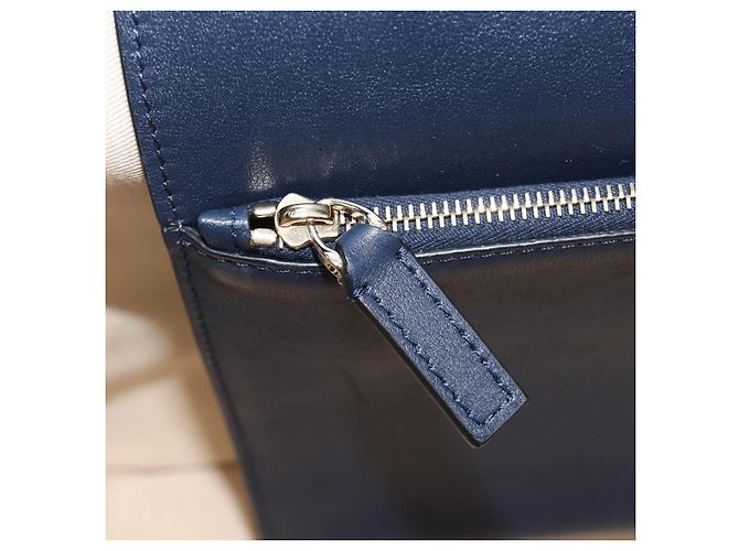 Borsa VALENTINO in pelle 2way Navy Gold Auth 202206V D'oro Blu navy - vista 25