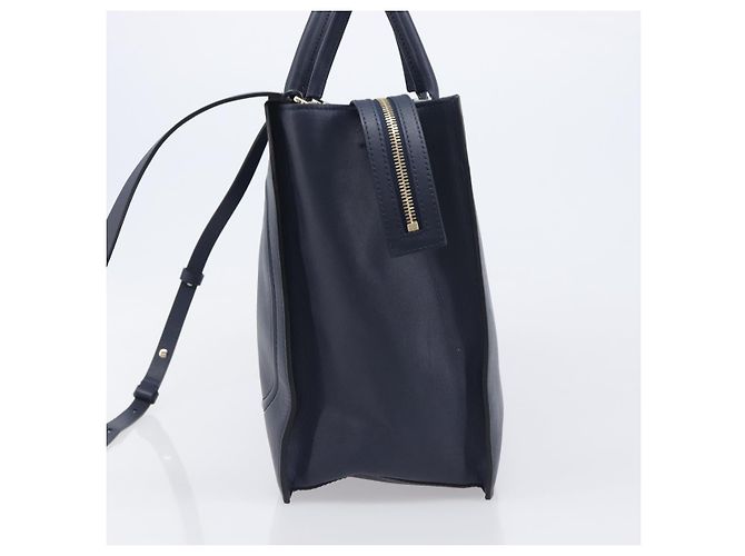 Borsa VALENTINO in pelle 2way Navy Gold Auth 202206V D'oro Blu navy - vista 3