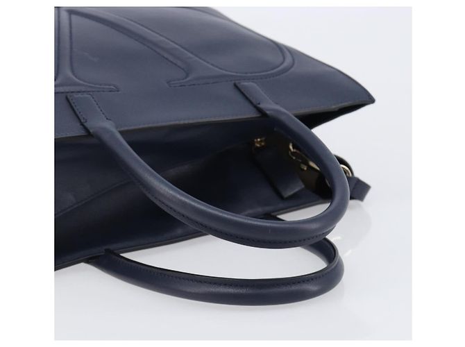 Borsa VALENTINO in pelle 2way Navy Gold Auth 202206V D'oro Blu navy - vista 7
