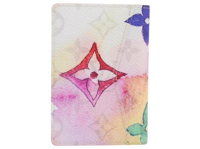 LOUIS VUITTON Watercolor Organizer De Poch Card Case M80456 LV Auth 203695SAM White - view 2