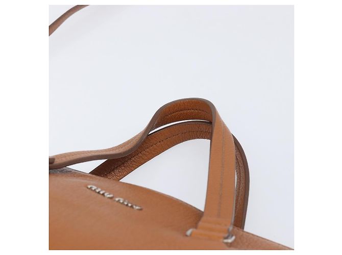 Borsa a mano Miu Miu in pelle 2way marrone argento Auth yk20891M - vista 14
