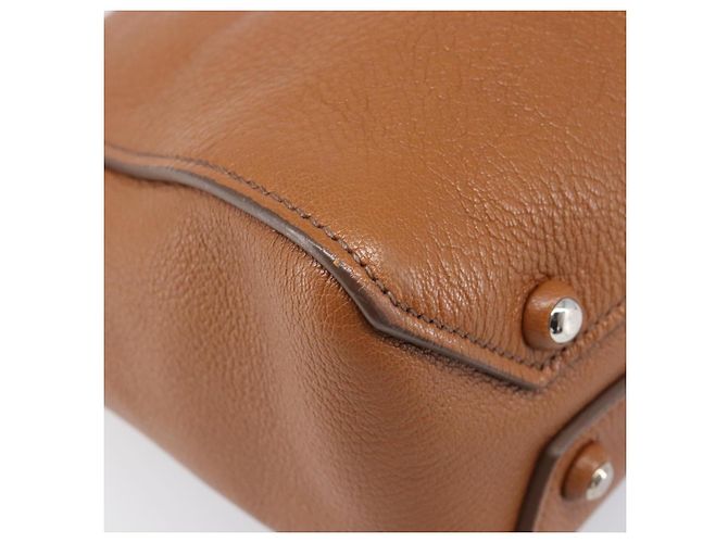 Borsa a mano Miu Miu in pelle 2way marrone argento Auth yk20891M - vista 18