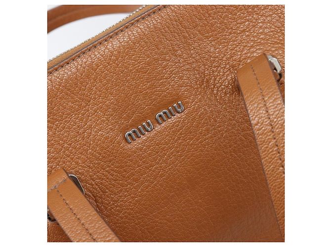 Borsa a mano Miu Miu in pelle 2way marrone argento Auth yk20891M - vista 21